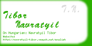 tibor navratyil business card